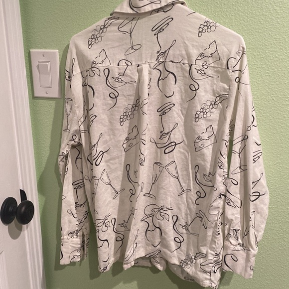 Peppermayo white button down top (US 4) - Picture 4 of 4